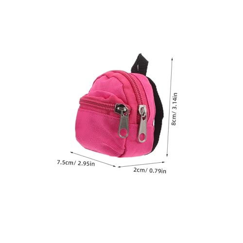 SHINEOFI 4 Stück Teiliges Mini Rucksack für Bjd Puppen Leichter und Strapazierfähiger Polyester Maßstabsgetreue Miniatur Schulranzen in Weiß Rosa Schwarz Muster für DIY Puppenhaus und SHINEOFI 4 Stück Teiliges Mini Rucksack für Bjd Puppen Leichter und Strapazierfähiger Polyester Maßstabsgetreue Miniatur Schulranzen in Weiß Rosa Schwarz Muster für DIY Puppenhaus und von SHINEOFI