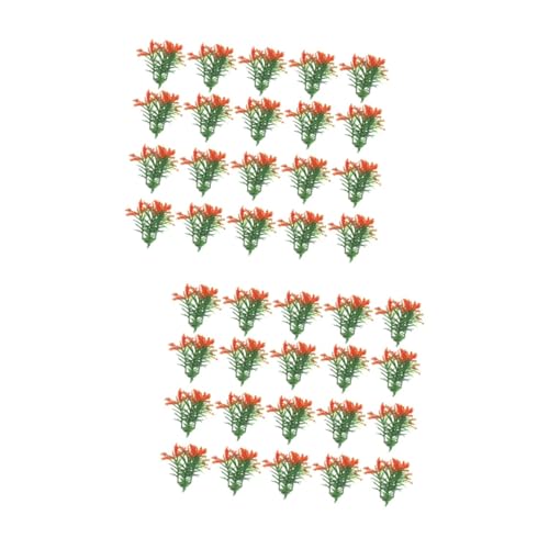 40 STK Mini-kunstblumen Und -Pflanzen Miniaturen Puppenhaus Kunstpflanze Schmücken Wohnkultur Blumenarrangementkästen Künstliche Pflanze Miniatur-dekor Zubehör Schreibtisch Plastik von SHINEOFI