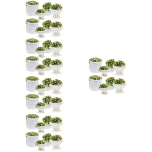 SHINEOFI 40 STK Mini-pflanzvase Kleines Bonsai-Modell Simulationsanlagenmodell Puppenhaus-topfpflanzen Grünes Dekor Outdoor-Pflanze Mini-pflanzenmodell Winzig Sukkulenten Künstlich Plastik von SHINEOFI