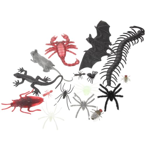 SHINEOFI 40 Stück Teiliges Insekten Modell Robustem Material Realistische Halloween Deko Langlebige Geruchlose Tierfiguren für Gruselige Party und Lernzwecke von SHINEOFI