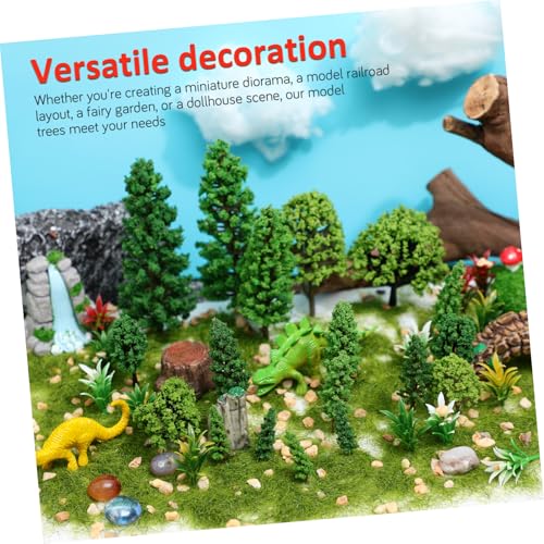 SHINEOFI 40 Stück Teiliges Mini Modellbäume Realistische Kunststoff Modellbäume für DIY Mikro Landschaft Miniatur Kiefern und Gemischte Bäume Langlebig für Diorama Bastelprojekte Modellbau von SHINEOFI
