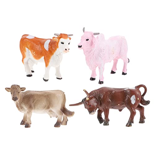 SHINEOFI 4Pcs Realistic Farmow Model Toy Miniatureattle Figurines Set Plasticow Animal Figurines for Kids Party Favors Preschool Educational Learnognitive Toys Home Desktop Decor, SHINEOFI 4Pcs Realistic Farmow Model Toy Miniatureattle Figurines Set Plasticow Animal Figurines for Kids Party Favors Preschool Educational Learnognitive Toys Home Desktop Decor, von SHINEOFI