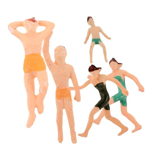 SHINEOFI 5 Stück Miniatur Badeanzug-Figuren Farbige Mini People Modellbau Figuren für Architektur Garten und Mikrolandschaft Detailreiche Schwimmbad-deko DIY Landschaft Zubehör von SHINEOFI