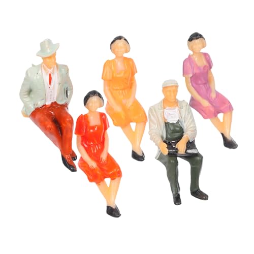 SHINEOFI 5 Stück Miniatur Figuren Sitzend Realistische Modellfiguren aus Langlebigem für Dioramen Modelleisenbahn Architektur und Kreative Bastelprojekte von SHINEOFI