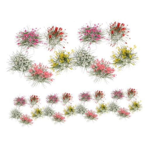SHINEOFI Diorama Grass 5 Stück Mini Flower Cluster Sichere Materialien Für Sand Tischdekoration von SHINEOFI