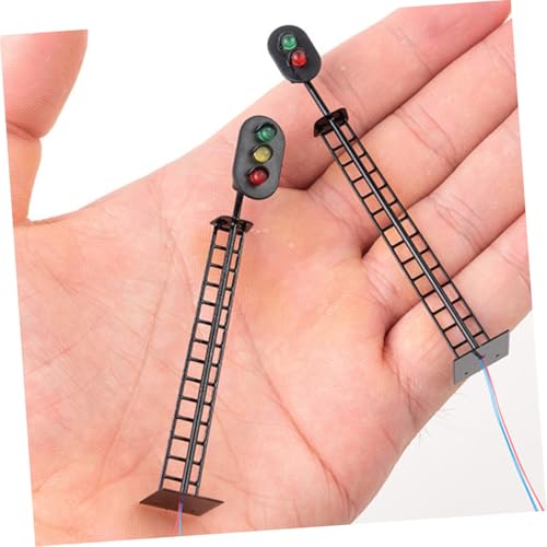 SHINEOFI 5 Stück Teiliges Beleuchtung Modell für Eisenbahn Sandtisch Dekoration Miniatur Zug Layout Zubehör Geländebau DIY Baumaterial von SHINEOFI