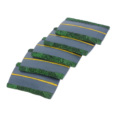 SHINEOFI 5 Stück Teiliges Miniatur-Highway Robustem Resin Realistische Straßenmodelle für Sandtisch-dioramen Vielseitig Anpassbar für Miniaturwelten Architektur-landschaften Detailgetreu von SHINEOFI