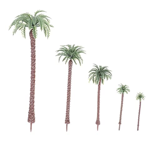 SHINEOFI 50 Stück Mini-Kokosnussbaum Miniaturen Cupcake-Verzierung Pflanzendekor Modelle Modellbäume gefälschtes Kokosnuss-Modell Sandkasten schmücken Landschaftsbaum Palme von SHINEOFI