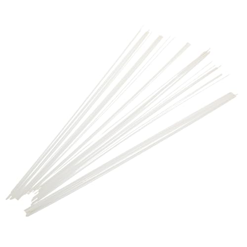 SHINEOFI 50 Stück Weiße Kunststoffstäbe Quadratisch Stabile Modellierstäbe für DIY Basteln Architekturmodelle Sandtisch Handgefertigte Kunstprojekte von SHINEOFI