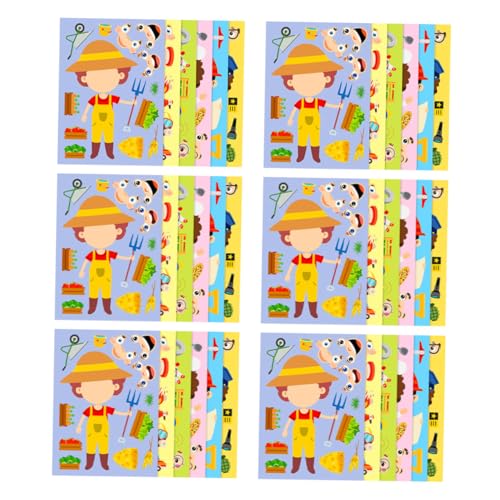 SHINEOFI 6 Sätze Berufspuzzle Aufkleber Interaktive DIY Karrieresticker für Kreatives für Partys und Schulaktivitäten SHINEOFI 6 Sätze Berufspuzzle Aufkleber Interaktive DIY Karrieresticker für Kreatives für Partys und Schulaktivitäten von SHINEOFI