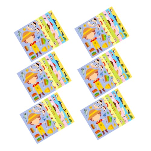 SHINEOFI 6 Sätze Teiliges DIY Berufspuzzle Aufkleber Set Interaktive Karrieresticker für Partys und Schulaktivitäten Fördert Kreativität und SHINEOFI 6 Sätze Teiliges DIY Berufspuzzle Aufkleber Set Interaktive Karrieresticker für Partys und Schulaktivitäten Fördert Kreativität und von SHINEOFI