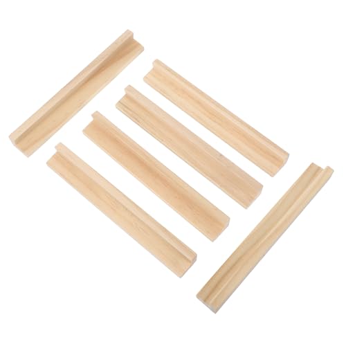 SHINEOFI 6 Stück Domino Zubehör Mit Holzsockel DIY Domino Racks Multifunktionale Domino Tabletts Desktop Domino Halter Domino Basen Präsentationstabletts von SHINEOFI