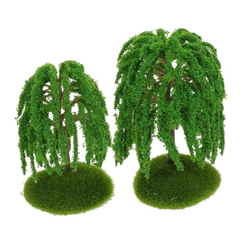 SHINEOFI 6 Stück Mikrolandschaftsdekoration Künstlicher Miniaturbaum Miniaturbäume für Diorama Minitbäume Miniatur-Bastelbäume Miniaturlandschaftsbäume Mini-Baum Minaturbaum Plastik Grün von SHINEOFI