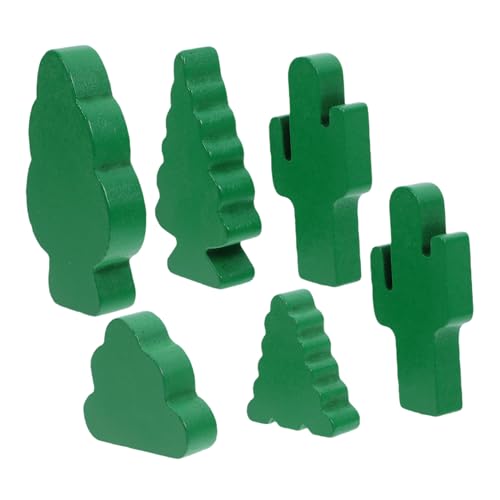 SHINEOFI 6 Stück Teiliges Mini Holzbaum und Kaktus Dekorationsset DIY Mikro Landschaft Niedliche Puppenhaus Zubehör Handgefertigte Tischornamente für Sandtisch und Kreative Bastelgestaltung von SHINEOFI