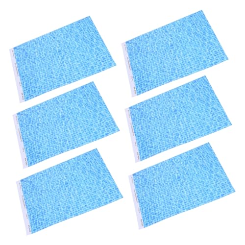 SHINEOFI 6 Stück Wasserwellen Aufkleber Realistische Wasserstruktur Selbstklebend für DIY Mikro Landschaften Modellbau Aquarium Fluss Szenerien und Miniatur Seen von SHINEOFI