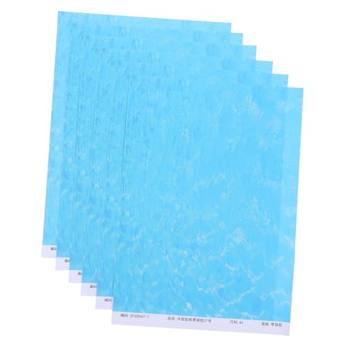 SHINEOFI 6 Stück Wasserwellen Papieraufkleber Realistischer Wasser Sticker für DIY Mikro Landschaft Modellierung mit Flexiblen Nahtlosen Wasserflächen für Sandtisch Fluss Bach See Szenen von SHINEOFI