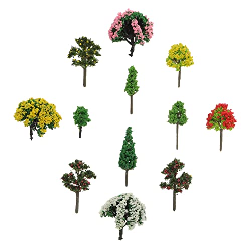 SHINEOFI 60 Stück Teiliges Sandtisch Baum Modell DIY Miniatur Landschaftsbäume Wetterfest Geruchlos für Garten Büro Dekoration und Persönliche Sammlung von SHINEOFI