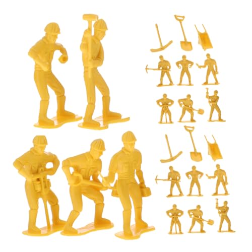 SHINEOFI 63-teilige Bauarbeiterfiguren: Miniatur-Bauarbeiter, Realistische -spielzeugfiguren Für Kinder Zur Interaktion Mit Der Familie SHINEOFI 63-teilige Bauarbeiterfiguren: Miniatur-Bauarbeiter, Realistische -spielzeugfiguren Für Kinder Zur Interaktion Mit Der Familie von SHINEOFI