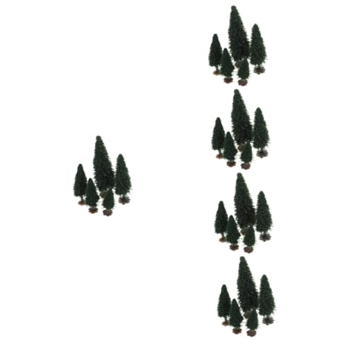 SHINEOFI 75 STK kleines Baumlandschaftsmodell Miniatur gefälschter Baum künstliches Baummodell Modelle weihnachtsdeko Miniatur-Szenenbäume Landschaft DIY bäume Weihnachten Modellbaum Eisen von SHINEOFI