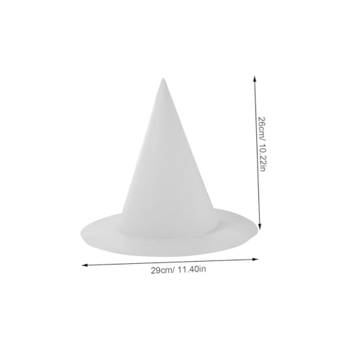 SHINEOFI 8 Stück Teiliges DIY Hexenhüte aus Robustem Papier Kindgerecht Weiß zum Bemalen und Gestalten Kreative Halloween Bastelsets für Kunstunterricht Partydeko und Gemeinsames Basteln von SHINEOFI