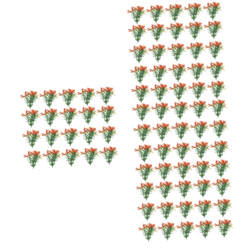 SHINEOFI 80 STK Mini-Kunstblumen und -Pflanzen Künstliche Pflanze Kunstpflanze Puppenhaus Schmücken Miniaturpflanzen Gartendekoration Sandkasten grüne Pflanzen Ornamente Modell Anlage von SHINEOFI