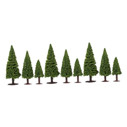 SHINEOFI 9 Stück Teiliges Modellbaum Miniaturbäume für Architekturmodelle Detailgetreue Mini Diorama Bonsai Vielseitige Landschaftsbäume für DIY Bastelprojekte Platzsparend und Realistisch von SHINEOFI