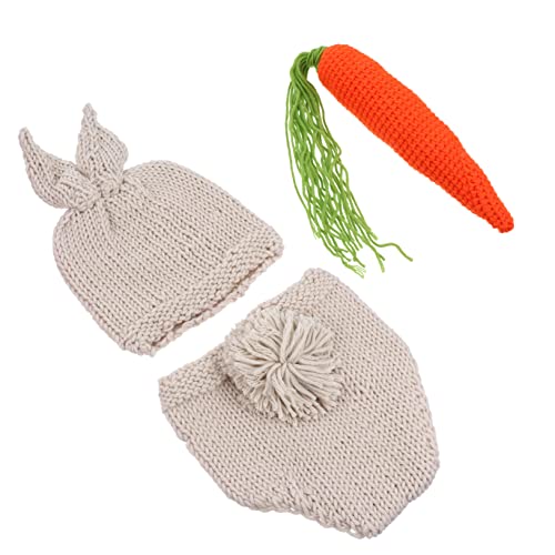 SHINEOFI Babykostümset für Fotoshooting Handgefertigtes Hasenkostüm mit Karotte für Neugeborene Monate Kreative Babyfotografie Outfits aus Weichem Material SHINEOFI Babykostümset für Fotoshooting Handgefertigtes Hasenkostüm mit Karotte für Neugeborene Monate Kreative Babyfotografie Outfits aus Weichem Material von SHINEOFI