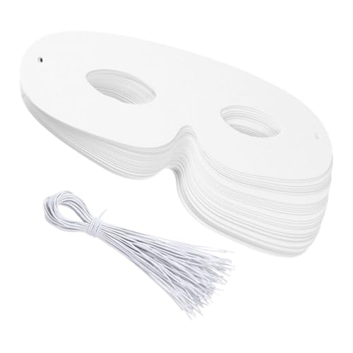 SHINEOFI Blanko-Maske 120 Stück Weiße Masken-Halbgesichtsmasken Diy Unfertige Papiermasken Für Halloween Karneval Party Cosplay-Requisiten SHINEOFI Blanko-Maske 120 Stück Weiße Masken-Halbgesichtsmasken Diy Unfertige Papiermasken Für Halloween Karneval Party Cosplay-Requisiten von SHINEOFI
