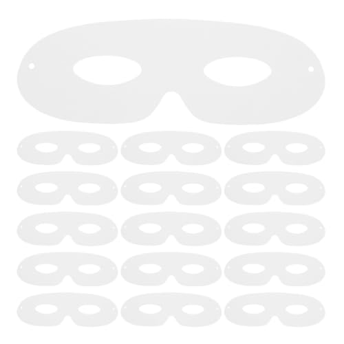 SHINEOFI Blanko-Maske 60 Sets Weiße Masken-Halbgesichtsmasken Diy Unfertige Papiermasken Für Halloween Karneval Partyzubehör Cosplay-Requisiten von SHINEOFI