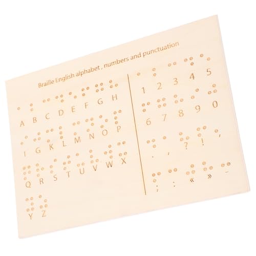SHINEOFI Blindenschrift Lernausrüstung Lerntafel Für Blinde Blindenlehrtafeln Zubehör Für Blinde Brieftafeln Für Blinde Zubehör Für Blinde Holztafel Für Blindenschrift von SHINEOFI