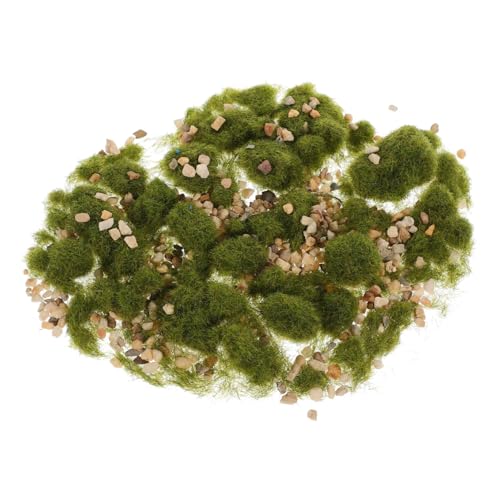 SHINEOFI DIY Gras Kies Modellbau Naturgetreues Graspulver und Steinmaterial für Mikro landschaften Flaschengärten Dioramen und Garten Dekoration Farbecht Geruchlos für Eisenbahn von SHINEOFI