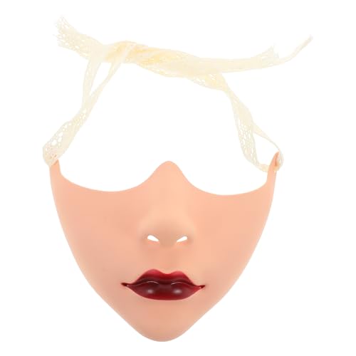 SHINEOFI Halbgesichtsmaske für Frauen: Maskerade, bemalte Schönheit, Cosplay-Maske mit roten Lippen für Kostümpartys und Halloween-Events SHINEOFI Halbgesichtsmaske für Frauen: Maskerade, bemalte Schönheit, Cosplay-Maske mit roten Lippen für Kostümpartys und Halloween-Events von SHINEOFI