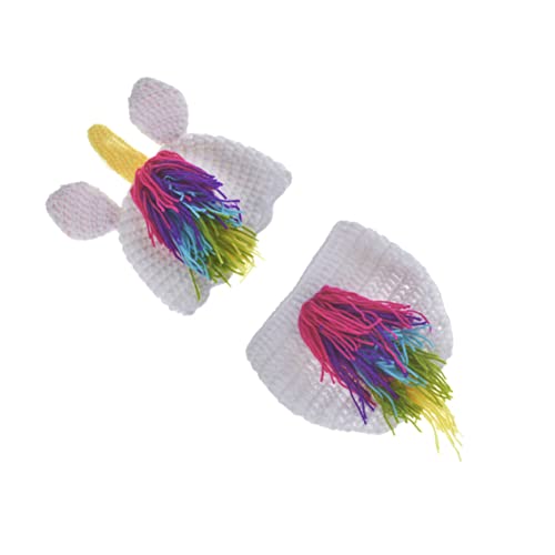SHINEOFI Handgestricktes Einhorn Babykostüm aus Weicher Wolle für Neugeborene Jungen und Mädchen Fotoshooting Outfit für Babyhunderttage Dehnbarer Mützchen für Komfort und Wärme SHINEOFI Handgestricktes Einhorn Babykostüm aus Weicher Wolle für Neugeborene Jungen und Mädchen Fotoshooting Outfit für Babyhunderttage Dehnbarer Mützchen für Komfort und Wärme von SHINEOFI