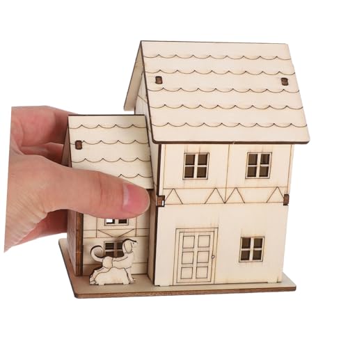 SHINEOFI Holzhaus Modellbausatz LED Beleuchtet DIY Kreativ Holzpuzzle für Miniatur Holzhaus Stem Lernspielzeug mit und LED Licht Einfache Montage Familienspaß SHINEOFI Holzhaus Modellbausatz LED Beleuchtet DIY Kreativ Holzpuzzle für Miniatur Holzhaus Stem Lernspielzeug mit und LED Licht Einfache Montage Familienspaß von SHINEOFI