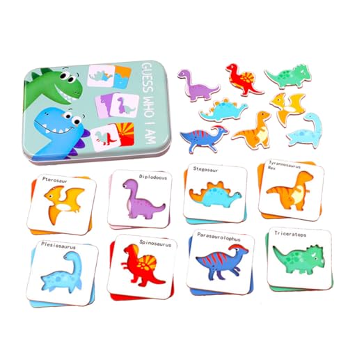 SHINEOFI Holzpuzzle Dinosaurier Lernspielzeug Holzspielzeug Pädagogisch Sicher Fördert Kognitive Fähigkeiten Eltern Junge Mädchen Interaktion für Kleinkinder Jungen Mädchen von SHINEOFI