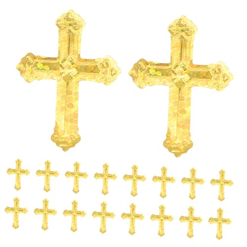 SHINEOFI Kreuzförmiges Glitzer Konfetti Goldfarben Kommunion Tischdeko Für Taufen Hochzeiten Geburtstage Buntes Folienkonfetti Für Religiöse Feiern von SHINEOFI