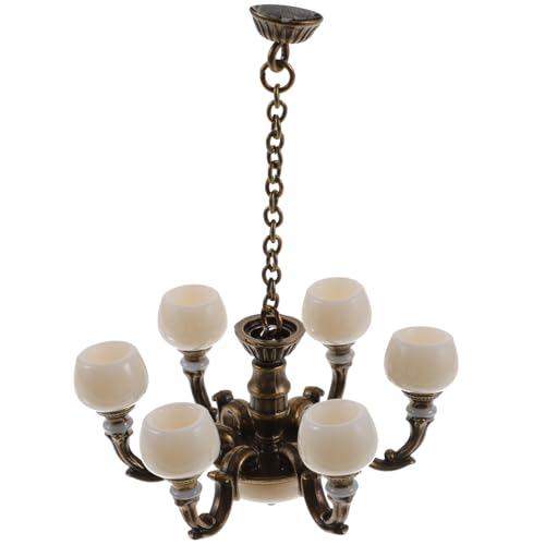 SHINEOFI Mini Chandelier Light 1:12 Scale Miniature Light Model Toy Dollhouse Pendant Lamp Artificial Chandelier Toys Model for Kids DIY Hanging Light Dollhouse Furniture Accessories, SHINEOFI Mini Chandelier Light 1:12 Scale Miniature Light Model Toy Dollhouse Pendant Lamp Artificial Chandelier Toys Model for Kids DIY Hanging Light Dollhouse Furniture Accessories, von SHINEOFI