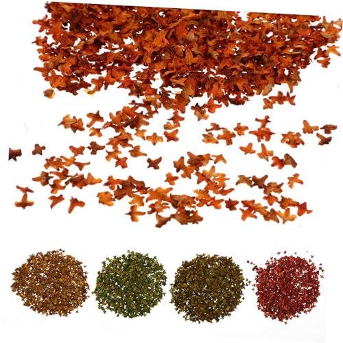 SHINEOFI Mini Herbstdeko Künstliche Ahornblätter Resin Miniatur Herbstblätter für DIY Modelleisenbahn Garten Landschaftsbau Mini Szenen Zubehör von SHINEOFI