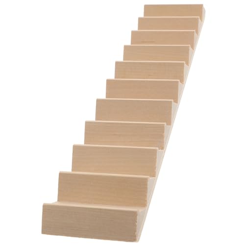 SHINEOFI Miniatur-holztreppe, Puppenhausmöbel im Maßstab 1/12, Minitreppe, 12,20 X 2,2 X 0,9 Zoll, DIY-zubehör für Die Puppenhausdekoration von SHINEOFI
