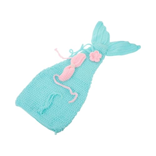 SHINEOFI Neugeborenen Fotografie-set Häkel Meerjungfrau Outfit mit Stirnband Oberteil und Weiches Garn für Empfindliche Babyhaut Vielseitig für Studio und Zuhause Märchenhafte von SHINEOFI
