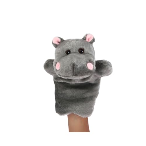SHINEOFI Nilpferd-handpuppe, Plüschtier, Dunkelgrau, Geschichtenerzähl-Requisite für Kinder, Eltern-Kind-Rollenspiel, Pädagogisches Partygeschenk von SHINEOFI