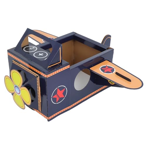 SHINEOFI Pappflugzeug Kostüm Blau Tragbares Flugzeug aus Leichtem Karton DIY Bastelset für Fantasievolles Rollenspiel für Schule Party und Outdoor Aktivitäten von SHINEOFI