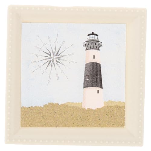 SHINEOFI Puppenhaus Deko Mediterraner Leuchtturm Wandhänger Kunststoff Miniaturbild für Miniaturhäuser Wohnzimmer Schlafzimmer SHINEOFI Puppenhaus Deko Mediterraner Leuchtturm Wandhänger Kunststoff Miniaturbild für Miniaturhäuser Wohnzimmer Schlafzimmer von SHINEOFI