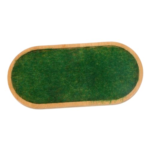 SHINEOFI Rasen-Bambusmatte künstliche Grasmatte Puppenhaus-Rasendekor Puppenaufbewahrungsständer Grasmodell gefälscht schaufenster plastikenten Grasfiguren Stehen Gras-Riser-Ständer hölzern von SHINEOFI