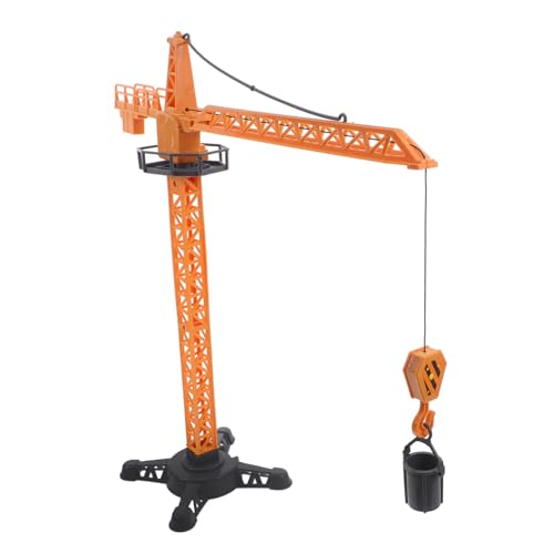 SHINEOFI Simulation Baukran mit Beweglichen Teilen Robustes Kunststoff Engineering Fahrzeug Bauspielset für Jungen Fördert Kreativität und Geschicklichkeit Realistisches Kranmodell für von SHINEOFI