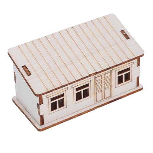 SHINEOFI Unvollendetes DIY Bausatz Rustikale Kleine Holzblockhütte Bemalbares Modell für Tischdeko Weihnachtsfest Inspirierendes Familienprojekt Charmante Heimdekoration von SHINEOFI
