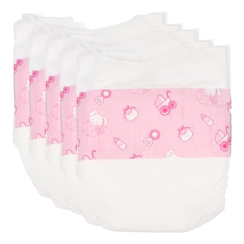 SHINEOFI Wiederverwendbare Babypuppenwindeln, 5er-Pack Puppenwindeln für 12 Zoll, Rollenspielspielzeug, Puppenhauszubehör SHINEOFI Wiederverwendbare Babypuppenwindeln, 5er-Pack Puppenwindeln für 12 Zoll, Rollenspielspielzeug, Puppenhauszubehör von SHINEOFI