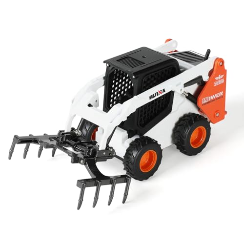 SHINESIGNAL Bagger Spielzeug, 1/50 Kinder 2-in-1 Modell (Gabelstapler) von SHINESIGNAL
