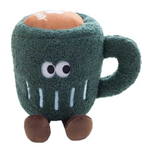 Interaktives Plüsch-Kaffeetasse Spielzeug zum Stressabbau, Mini-Kissen, hautfreundlich, flauschige Schreibtischdekoration, Grün Interaktives Plüsch-Kaffeetasse Spielzeug zum Stressabbau, Mini-Kissen, hautfreundlich, flauschige Schreibtischdekoration, Grün von SHINROAD