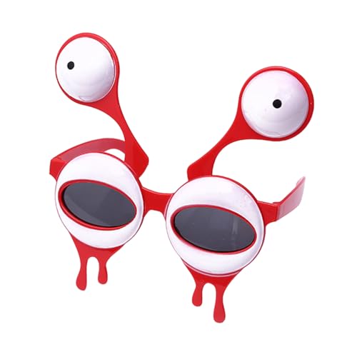 Karneval Sonnenbrille weiße Kante Neuheit mit großen Augen getönte Linsenbrillen für Festivals Cosplay -Partys Skurry Extraterrestrisch inspiriertes Accessoire Spaß Rot Karneval Sonnenbrille weiße Kante Neuheit mit großen Augen getönte Linsenbrillen für Festivals Cosplay -Partys Skurry Extraterrestrisch inspiriertes Accessoire Spaß Rot von SHINROAD